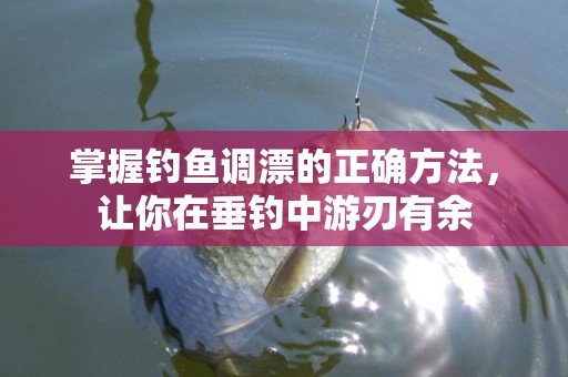 掌握钓鱼调漂的正确方法，让你在垂钓中游刃有余