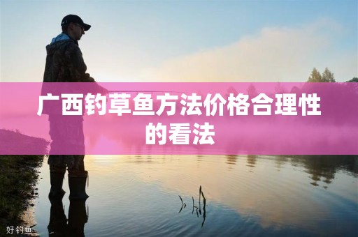 广西钓草鱼方法价格合理性的看法