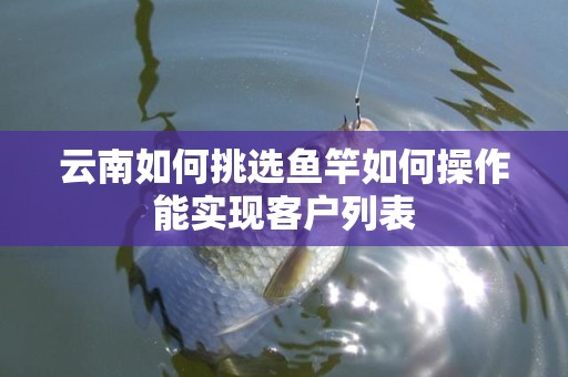 云南如何挑选鱼竿如何操作能实现客户列表