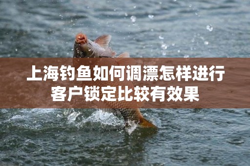 上海钓鱼如何调漂怎样进行客户锁定比较有效果