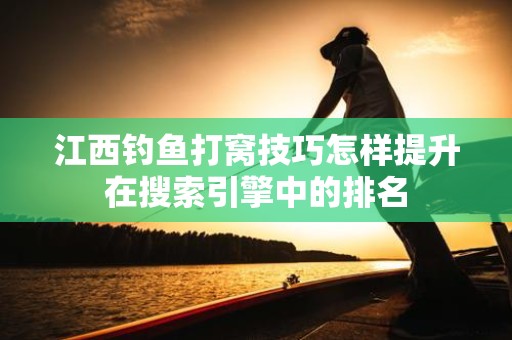 江西钓鱼打窝技巧怎样提升在搜索引擎中的排名
