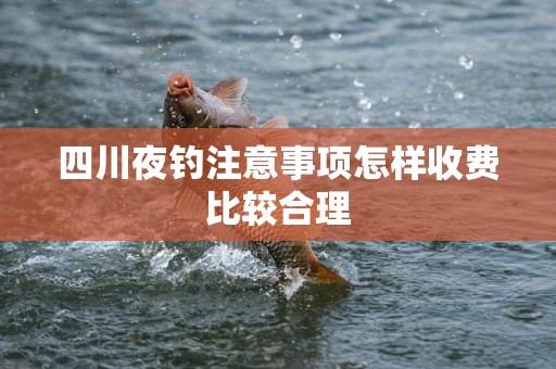 四川夜钓注意事项怎样收费比较合理
