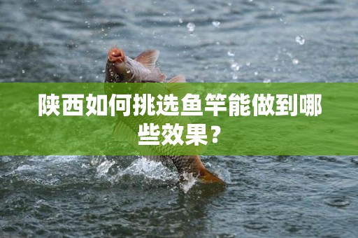 陕西如何挑选鱼竿能做到哪些效果？