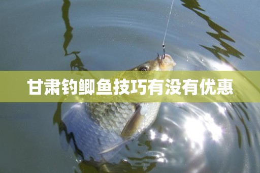 甘肃钓鲫鱼技巧有没有优惠
