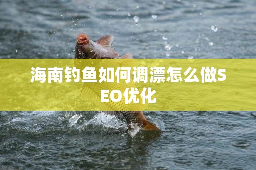 海南钓鱼如何调漂怎么做SEO优化