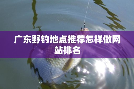 广东野钓地点推荐怎样做网站排名