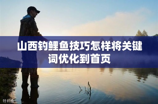 山西钓鲤鱼技巧怎样将关键词优化到首页