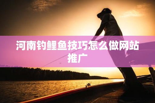 河南钓鲤鱼技巧怎么做网站推广