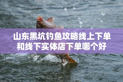 山东黑坑钓鱼攻略线上下单和线下实体店下单哪个好