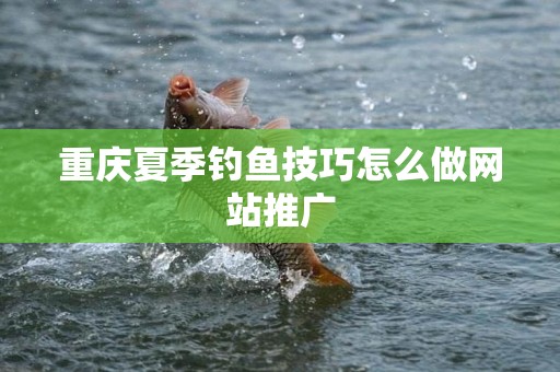 重庆夏季钓鱼技巧怎么做网站推广