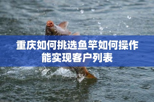 重庆如何挑选鱼竿如何操作能实现客户列表
