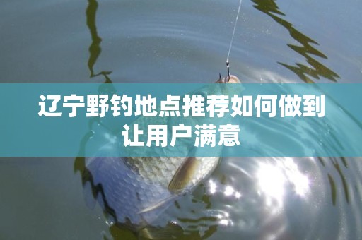 辽宁野钓地点推荐如何做到让用户满意