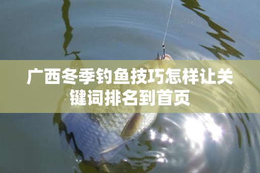 广西冬季钓鱼技巧怎样让关键词排名到首页