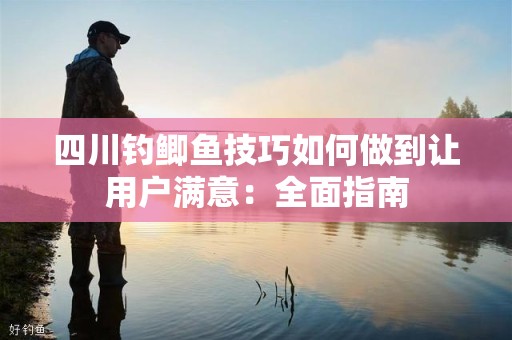 四川钓鲫鱼技巧如何做到让用户满意：全面指南