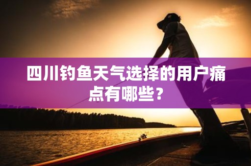 四川钓鱼天气选择的用户痛点有哪些？