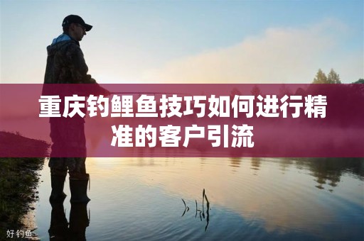 重庆钓鲤鱼技巧如何进行精准的客户引流