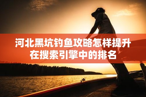 河北黑坑钓鱼攻略怎样提升在搜索引擎中的排名