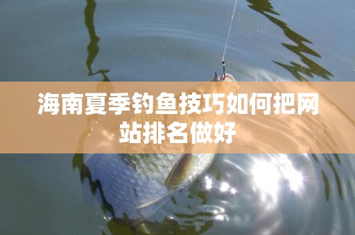 海南夏季钓鱼技巧如何把网站排名做好