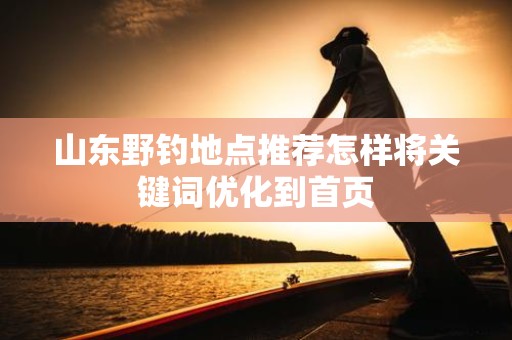 山东野钓地点推荐怎样将关键词优化到首页
