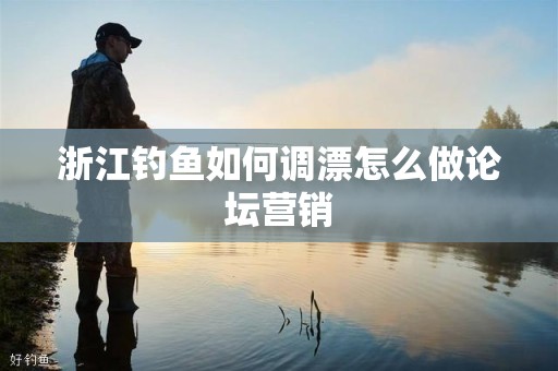 浙江钓鱼如何调漂怎么做论坛营销