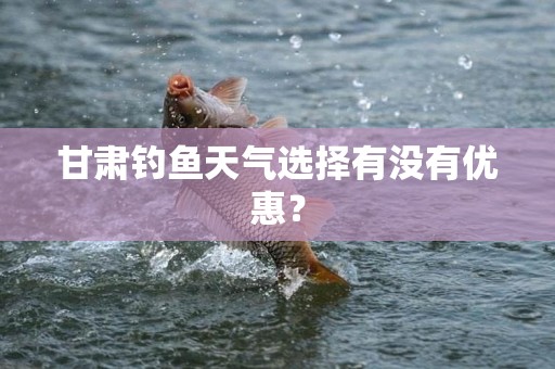 甘肃钓鱼天气选择有没有优惠？