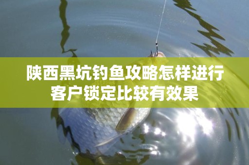 陕西黑坑钓鱼攻略怎样进行客户锁定比较有效果