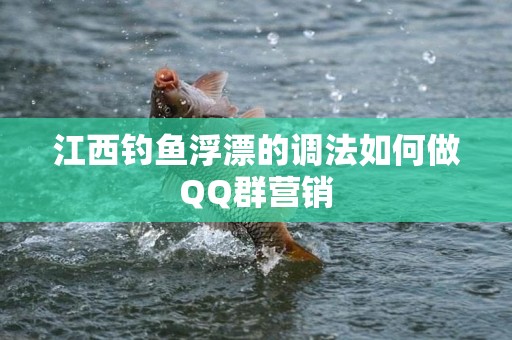 江西钓鱼浮漂的调法如何做QQ群营销