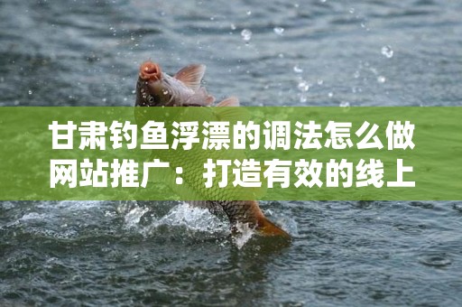 甘肃钓鱼浮漂的调法怎么做网站推广：打造有效的线上策略