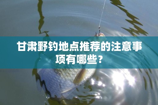 甘肃野钓地点推荐的注意事项有哪些？