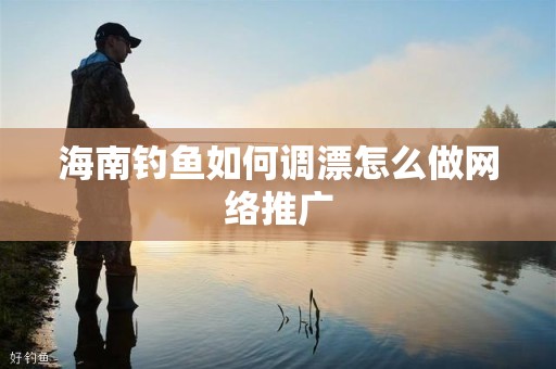 海南钓鱼如何调漂怎么做网络推广