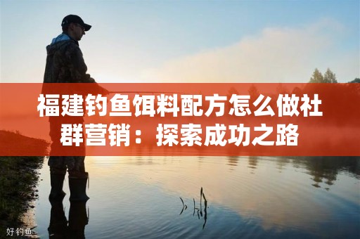 福建钓鱼饵料配方怎么做社群营销：探索成功之路