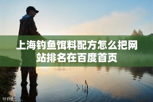 上海钓鱼饵料配方怎么把网站排名在百度首页