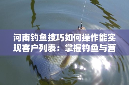 河南钓鱼技巧如何操作能实现客户列表：掌握钓鱼与营销的双重艺术