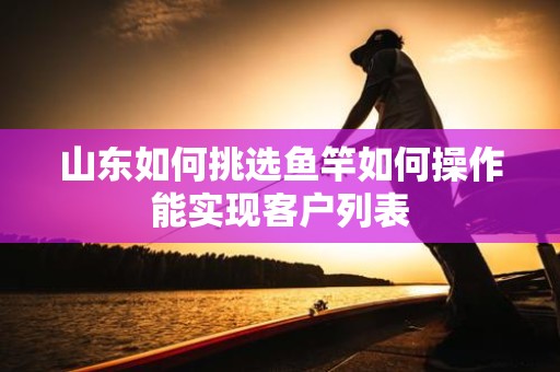 山东如何挑选鱼竿如何操作能实现客户列表