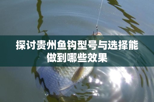 探讨贵州鱼钩型号与选择能做到哪些效果