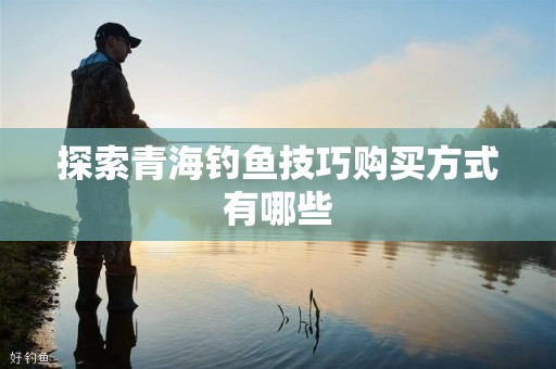 探索青海钓鱼技巧购买方式有哪些