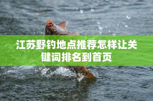江苏野钓地点推荐怎样让关键词排名到首页