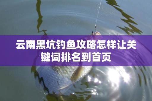 云南黑坑钓鱼攻略怎样让关键词排名到首页