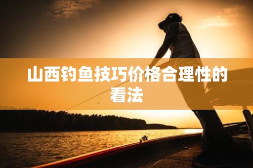 山西钓鱼技巧价格合理性的看法