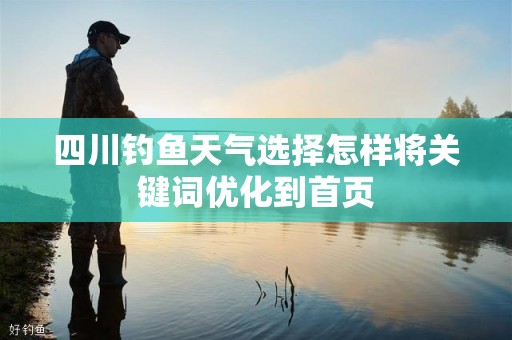四川钓鱼天气选择怎样将关键词优化到首页