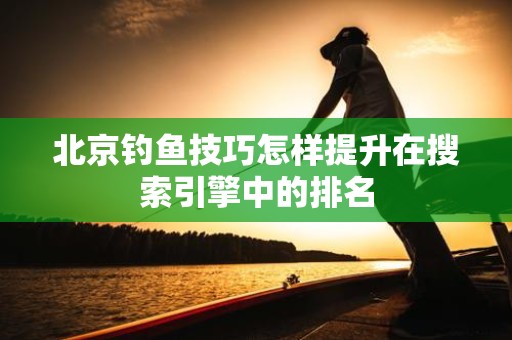 北京钓鱼技巧怎样提升在搜索引擎中的排名