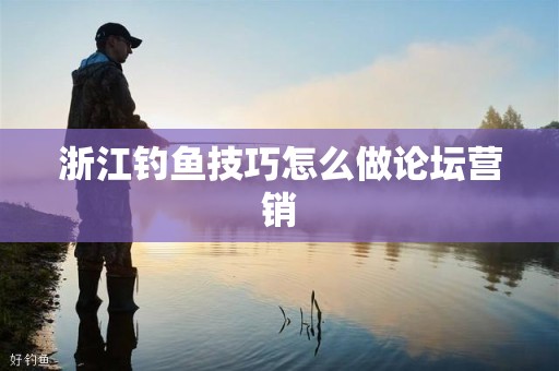 浙江钓鱼技巧怎么做论坛营销