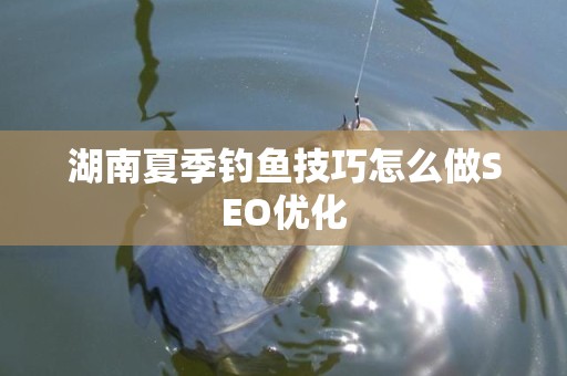 湖南夏季钓鱼技巧怎么做SEO优化