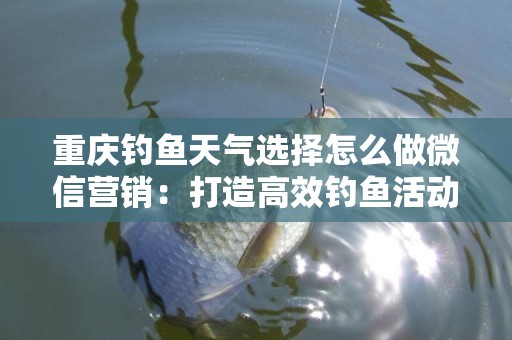 重庆钓鱼天气选择怎么做微信营销：打造高效钓鱼活动的策略