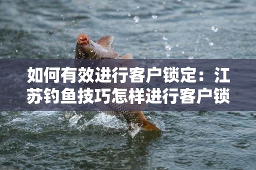 如何有效进行客户锁定：江苏钓鱼技巧怎样进行客户锁定比较有效果