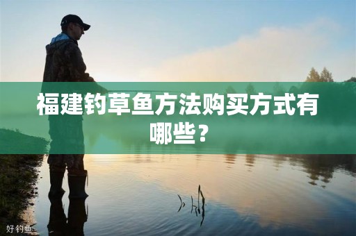 福建钓草鱼方法购买方式有哪些？