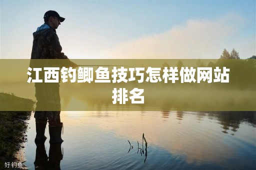 江西钓鲫鱼技巧怎样做网站排名