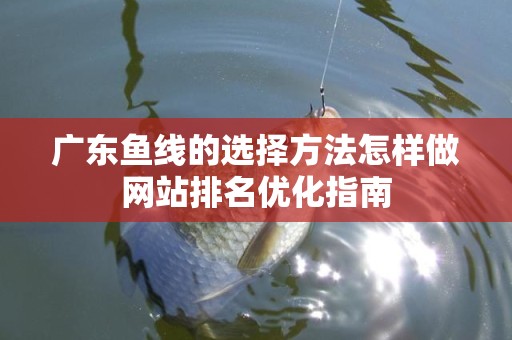 广东鱼线的选择方法怎样做网站排名优化指南