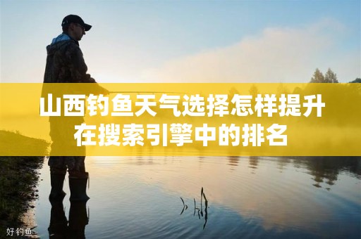 山西钓鱼天气选择怎样提升在搜索引擎中的排名