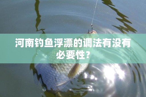河南钓鱼浮漂的调法有没有必要性？